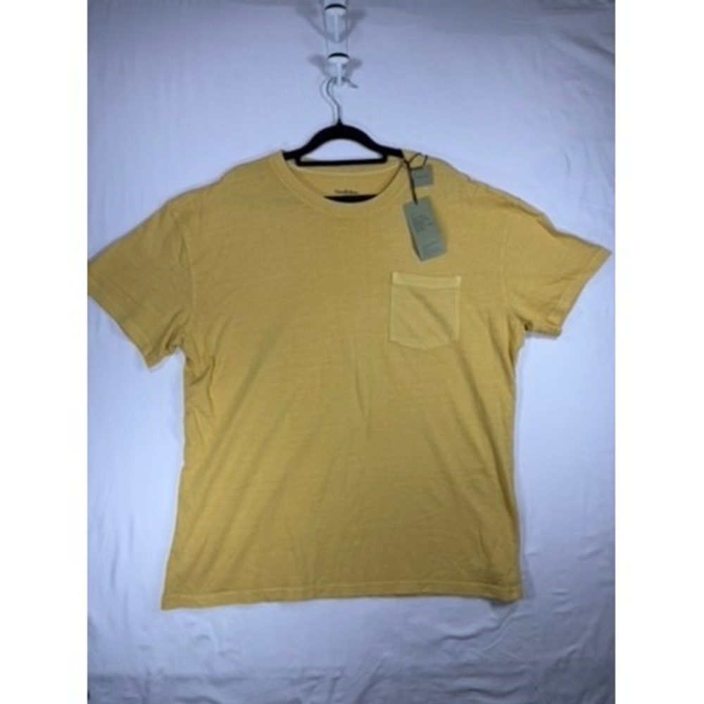 Goodfellow & Co Pocket T-Shirt Mens Large Yellow NEW Relaxed Fit Cotton Blend